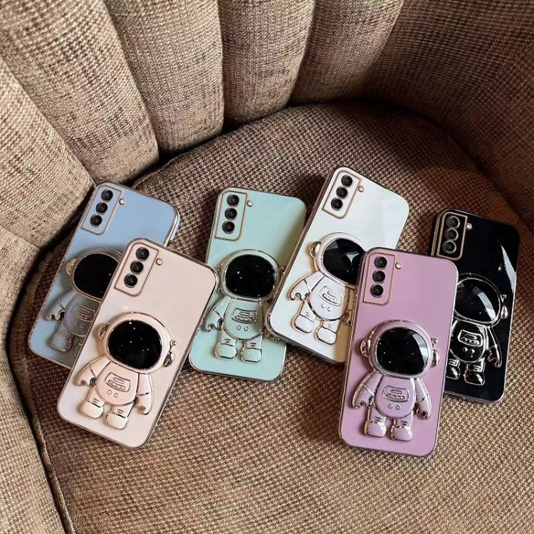 For Samsung Galaxy S21 5G Plating Astronaut Holder Phone Case(Purple) - free shipping - PMC TechLife - Order now!