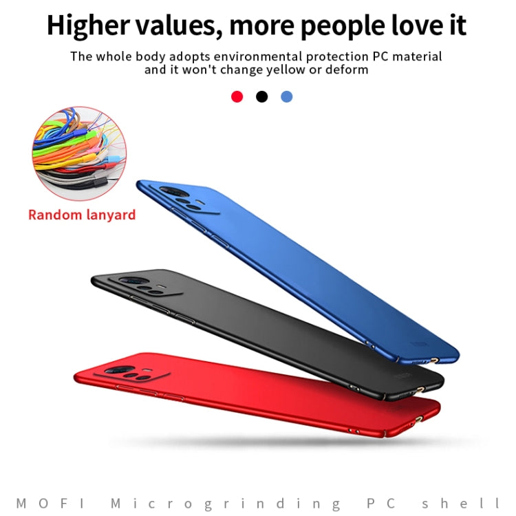 For Xiaomi 12T / Redmi K50 Ultra MOFI Micro Frosted PC Ultra-thin Hard Case(Blue) - free shipping - PMC TechLife - Order now!