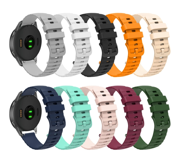 For Huawei Watch 2 20mm Wavy Dot Pattern Solid Color Silicone Watch Band(Beige) - free shipping - PMC TechLife - Order now!