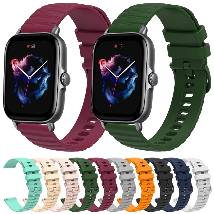 For Amazfit GTS 3 20mm Wavy Dot Pattern Solid Color Silicone Watch Band(Yellow) - free shipping - PMC TechLife - Order now!