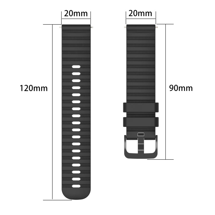 For Amazfit Pop 20mm Wavy Dot Pattern Solid Color Silicone Watch Band(White) - free shipping - PMC TechLife - Order now!
