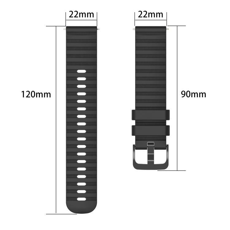 For Huawei Watch 3 Pro 22mm Wavy Dot Pattern Solid Color Silicone Watch Band(Grey) - free shipping - PMC TechLife - Order now!