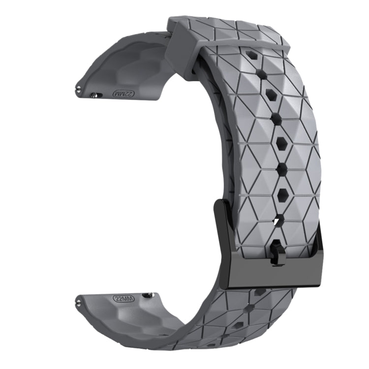 For Amazfit GTS 3 20mm Football Pattern Solid Color Silicone Watch Band(Grey) - free shipping - PMC TechLife - Order now!