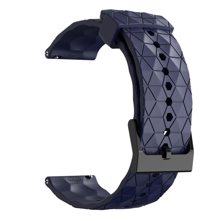 For Amazfit GTS 2E 20mm Football Pattern Solid Color Silicone Watch Band(Navy Blue) - free shipping - PMC TechLife - Order now!