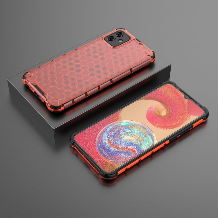 For Samsung Galaxy A04e 4G Honeycomb Phone Case(Red) - Galaxy Phone Cases by PMC TechLife | Online Shopping South Africa | PMC TechLife