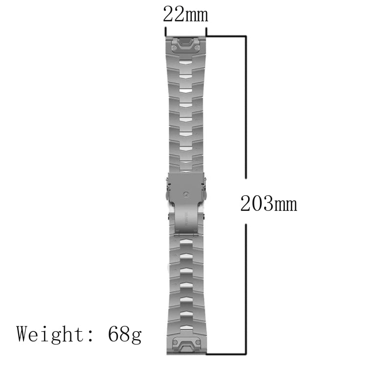 Compatible with Garmin Fenix 6 Sapphire GPS 22mm Titanium Alloy Quick Release Watch Band(Titanium Gray) - free shipping - PMC TechLife - Order now!