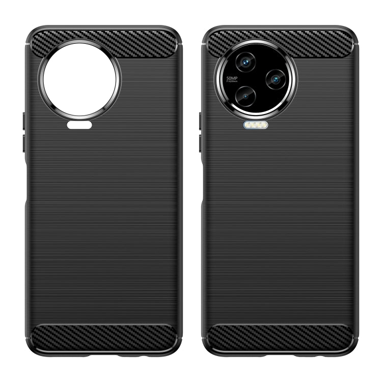 For Infinix Note 12 2023 Brushed Texture Carbon Fiber TPU Phone Case(Black) - Infinix Cases by PMC TechLife | Online Shopping South Africa | PMC TechLife | Buy Now Pay Later Mobicred