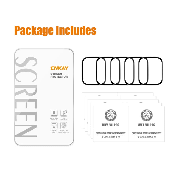 5 PCS For Redmi Watch 3 ENKAY 3D Full Coverage Soft PC Edge + PMMA HD Screen Protector Film - free shipping - PMC TechLife - Order now!