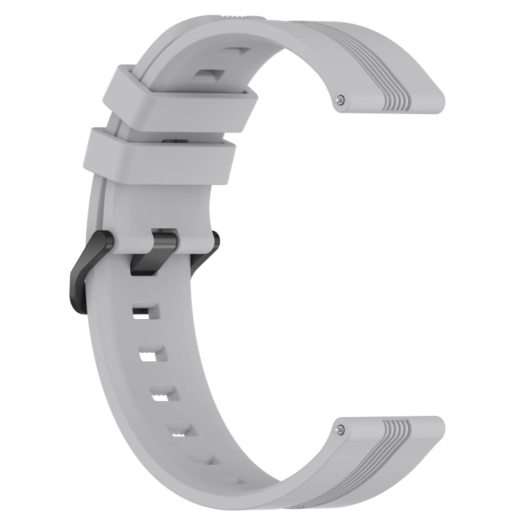 For Samsung Gear S3 Classic 22mm Concave Striped Slicone Watch Band(Grey) - free shipping - PMC TechLife - Order now!