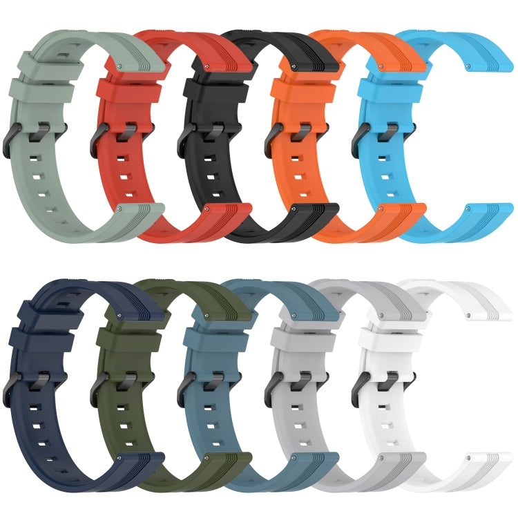 Compatible with Garmin Venu 20mm Concave Striped Slicone Watch Band(Red) - free shipping - PMC TechLife - Order now!