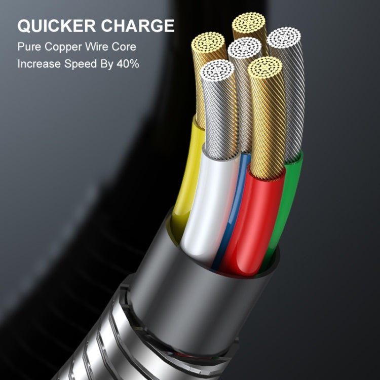 ENKAY ENK-CB129 PD 65W Type-C to Type-C Carbon Steel Hose Spring Fast Charging Data Cable, Length 1m(Silver) - free shipping - PMC TechLife - Order now!