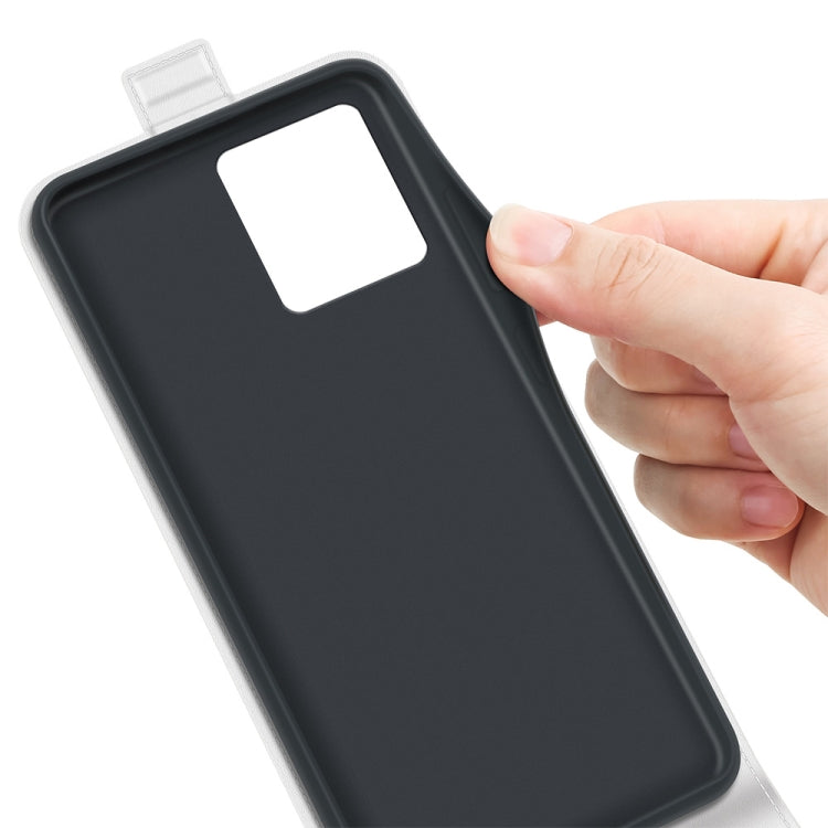 For Motorola Moto G72 R64 Texture Single Vertical Flip Leather Phone Case(White) - free shipping - PMC TechLife - Order now!