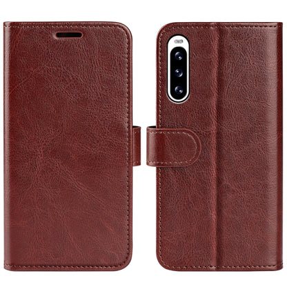 For Sony Xperia10 V R64 Texture Horizontal Flip Leather Phone Case(Brown) - Sony Cases by PMC Jewellery | Online Shopping South Africa | PMC Jewellery