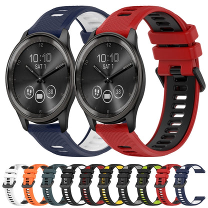 For Garmin Forerunner 645 Music 20mm Sports Two-Color Silicone Watch Band(Red+Black) - Smart Wear by PMC Jewellery | Online Shopping South Africa | PMC Jewellery