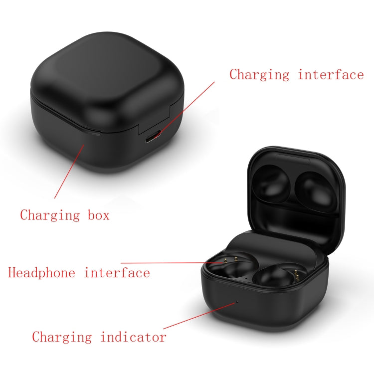 For Samsung Galaxy Buds2 Pro SM-R510 Wireless Earphone Charging Box(Black) - Other Accessories by PMC Jewellery | Online Shopping South Africa | PMC Jewellery