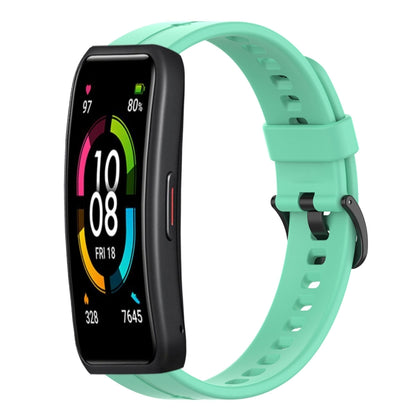 For Huawei Band 6 Solid Color Silicone Watch Band(Lake Blue) - Smart Wear by PMC Jewellery | Online Shopping South Africa | PMC Jewellery