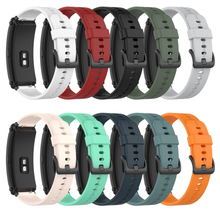 For Huawei Band 6 Solid Color Silicone Watch Band(Black) - Smart Wear by PMC TechLife | Online Shopping South Africa | PMC TechLife