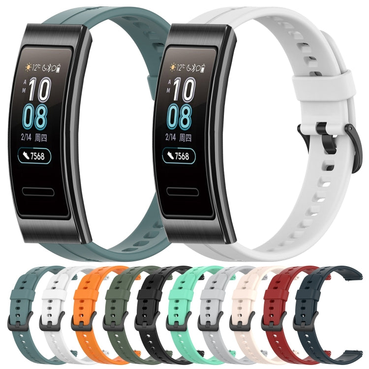 For Huawei Band 3 Solid Color Silicone Watch Band(Grey) - Smart Wear by PMC TechLife | Online Shopping South Africa | PMC TechLife