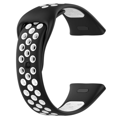 For Redmi Watch 3 Sports Two-Color Silicone Watch Band(Black+White) - Smart Wear by PMC Jewellery | Online Shopping South Africa | PMC Jewellery