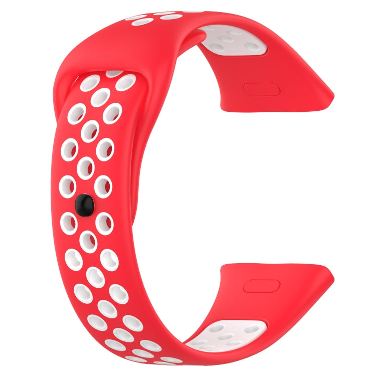 For Redmi Watch 3 Sports Two-Color Silicone Watch Band(Red+White) - Smart Wear by PMC Jewellery | Online Shopping South Africa | PMC Jewellery