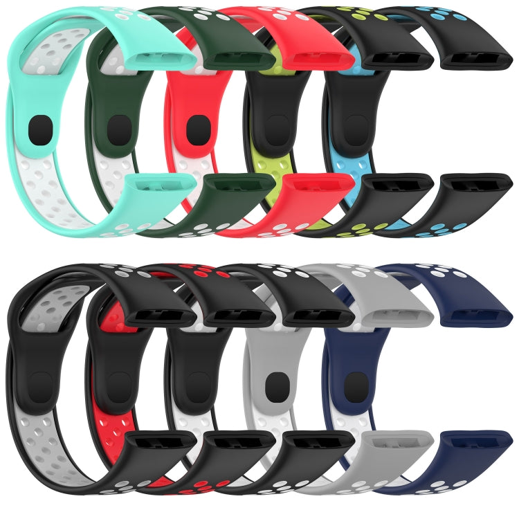 For Redmi Watch 3 Sports Two-Color Silicone Watch Band(Dark Blue+White) - Smart Wear by PMC Jewellery | Online Shopping South Africa | PMC Jewellery