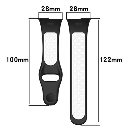 For Redmi Watch 3 Sports Two-Color Silicone Watch Band(Grey+White) - Smart Wear by PMC Jewellery | Online Shopping South Africa | PMC Jewellery