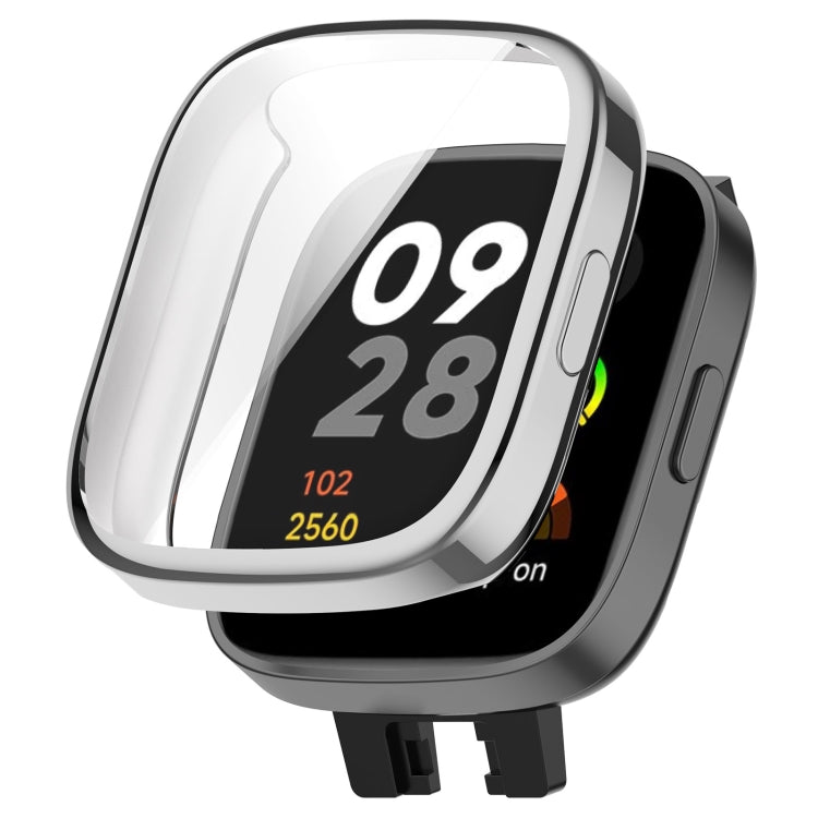 For Redmi Watch 3 Lite TPU Fully Enclosed Watch Protective Case(Sliver) - Smart Wear by PMC TechLife | Online Shopping South Africa | PMC TechLife