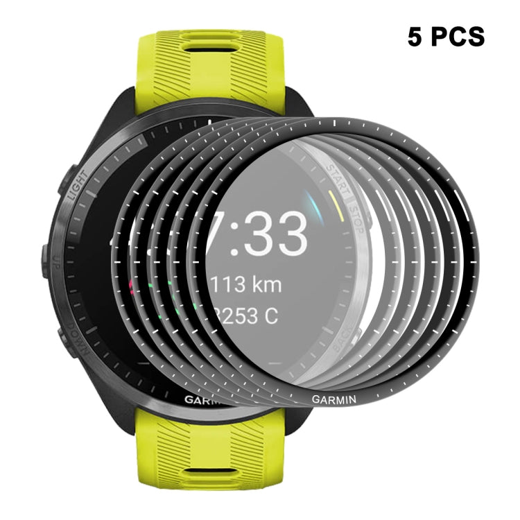 5pcs Compatible with Garmin Compatible witherunner 965 ENKAY Hat-Prince 3D Full Coverage Soft PC Edge + PMMA HD Screen Protector Film - Screen Protector by ENKAY | Online Shopping South Africa | PMC TechLife | Buy Now Pay Later Mobicred