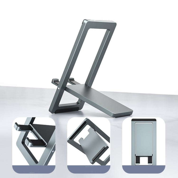 H18 Multifunctional Portable Phone Tablet Desktop Folding Stand(Silver) - Desktop Holder by PMC Jewellery | Online Shopping South Africa | PMC Jewellery