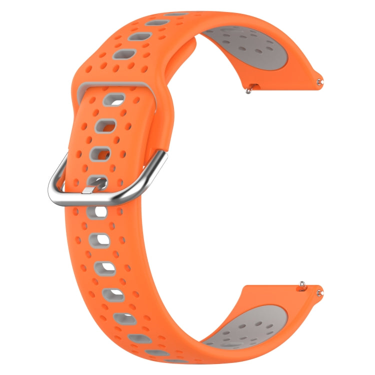 For GarminMove Trend 20mm Breathable Two-Color Silicone Watch Band(Orange+Grey) - Watch Bands by PMC Jewellery | Online Shopping South Africa | PMC Jewellery