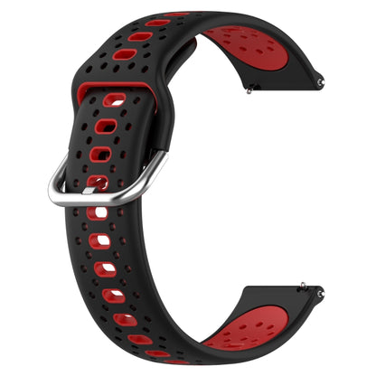 For Samsung Galaxy Watch 5 40mm 20mm Breathable Two-Color Silicone Watch Band(Black+Red) -  by PMC Jewellery | Online Shopping South Africa | PMC Jewellery