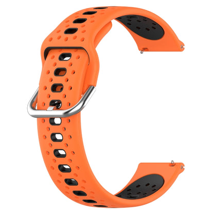 For Samsung Galaxy Watch Active 2 44mm 20mm Breathable Two-Color Silicone Watch Band(Orange+Black) -  by PMC Jewellery | Online Shopping South Africa | PMC Jewellery