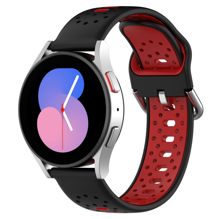 For Huawei Watch GT3 Pro 43mm 20mm Breathable Two-Color Silicone Watch Band(Black+Red) -  by PMC Jewellery | Online Shopping South Africa | PMC Jewellery