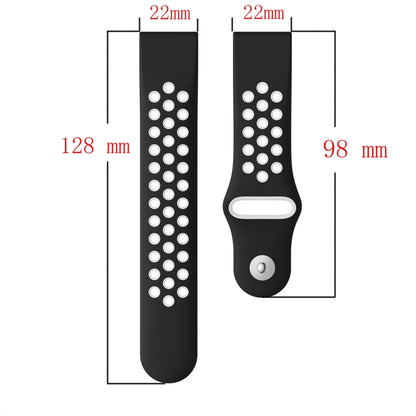 For Garmin Descent G1 22mm Sports Breathable Silicone Watch Band(Grey+Black) -  by PMC Jewellery | Online Shopping South Africa | PMC Jewellery