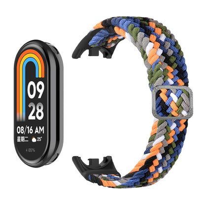 For Xiaomi Mi Band 8 ENKAY Hat-Prince 2 in 1 Set Full Coverage Screen Protector + Elastic Braided Nylon Watch Band(Rainbow) - Watch Bands by ENKAY | Online Shopping South Africa | PMC Jewellery | Buy Now Pay Later Mobicred