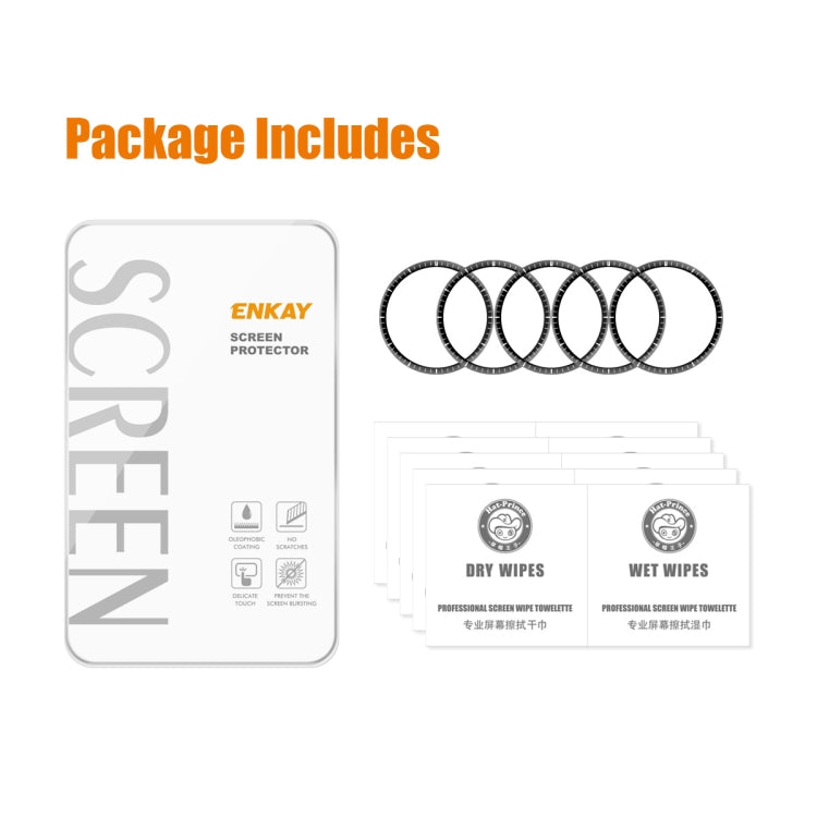 5pcs For Huawei Watch 4 Pro ENKAY 3D Full Coverage Soft PC Edge + PMMA HD Screen Protector Film - Screen Protector by ENKAY | Online Shopping South Africa | PMC TechLife | Buy Now Pay Later Mobicred