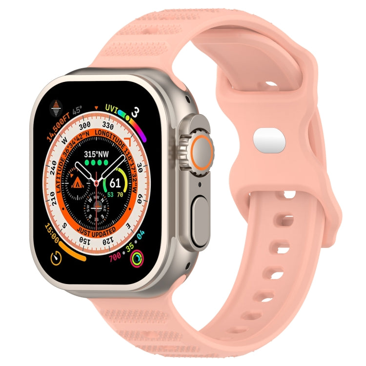 For Apple Watch 5 40mm Reverse Buckle Dot Texture Silicone Watch Band(Pink) - Watch Bands by PMC TechLife | Online Shopping South Africa | PMC TechLife
