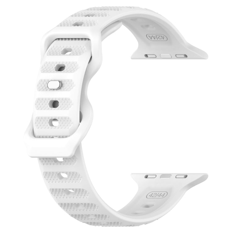 For Apple Watch 4 40mm Reverse Buckle Dot Texture Silicone Watch Band(White) - Watch Bands by PMC TechLife | Online Shopping South Africa | PMC TechLife