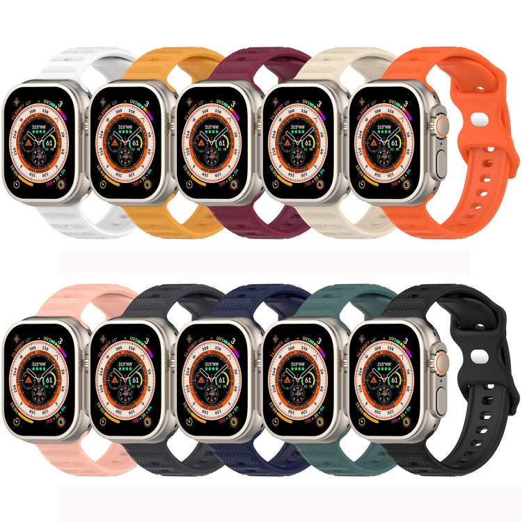 For Apple Watch 38mm Reverse Buckle Dot Texture Silicone Watch Band(White) - Watch Bands by PMC Jewellery | Online Shopping South Africa | PMC Jewellery