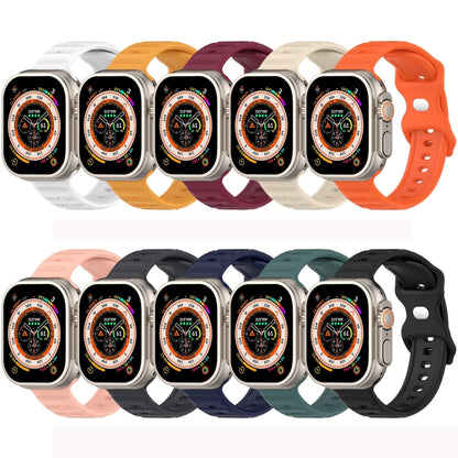 For Apple Watch 7 45mm Reverse Buckle Dot Texture Silicone Watch Band(Pink) - Watch Bands by PMC Jewellery | Online Shopping South Africa | PMC Jewellery