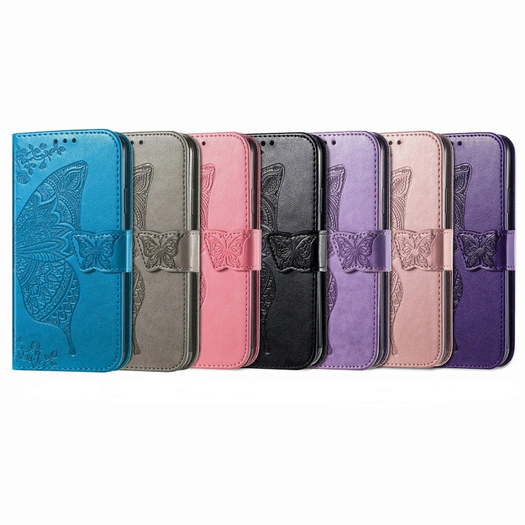 For Honor 90 Lite Butterfly Love Flower Embossed Leather Phone Case(Blue) - Huawei Cases by PMC TechLife | Online Shopping South Africa | PMC TechLife | Buy Now Pay Later Mobicred