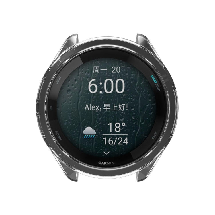 For Garmin Forerunner 965 ENKAY Hat-Prince Transparent TPU Frame Drop Protection Case(Transparent) - Watch Cases by ENKAY | Online Shopping South Africa | PMC TechLife | Buy Now Pay Later Mobicred