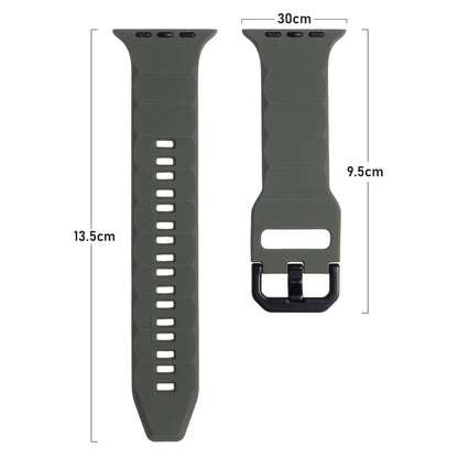 For Apple Watch Ultra 49mm Ripple Silicone Sports Watch Band(Light Blue) - Watch Bands by PMC Jewellery | Online Shopping South Africa | PMC Jewellery