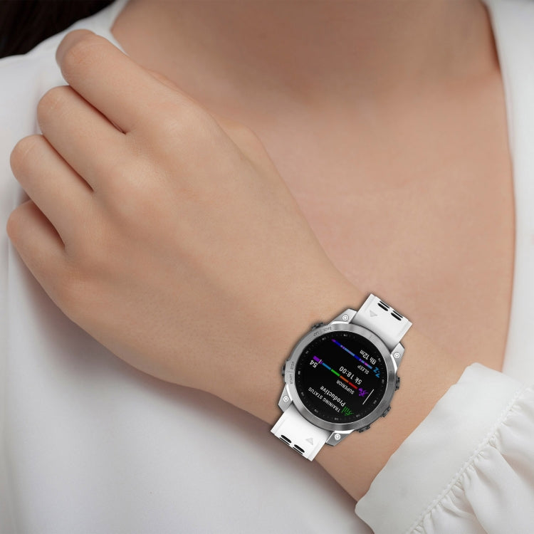 For Garmin Forerunner 955 22mm Two-Color Reverse Buckle Silicone Watch Band(White+Black) - Watch Bands by PMC TechLife | Online Shopping South Africa | PMC TechLife