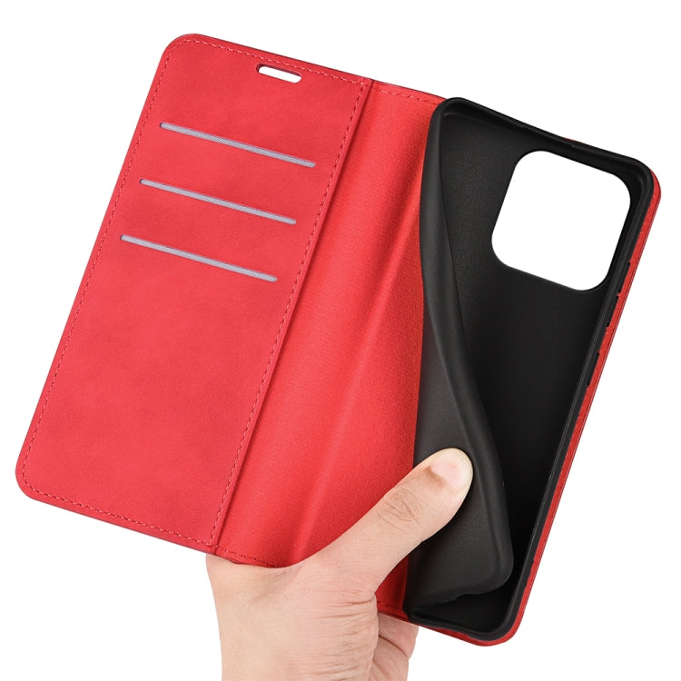 For iPhone 15 Pro Max Retro-skin  Magnetic Suction Leather Phone Case(Red) - iPhone 15 Pro Max Cases by PMC Jewellery | Online Shopping South Africa | PMC Jewellery