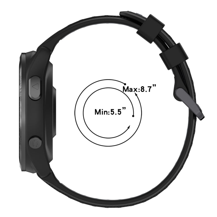 For Garmin Instinct Crossover Sports Two-Color Silicone Watch Band(White+Black) - Watch Bands by PMC TechLife | Online Shopping South Africa | PMC TechLife