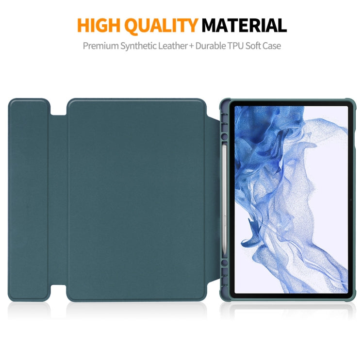 For Samsung Galaxy Tab S9 ENKAY 360 Degree Rotation Leather TPU Smart Case with Wireless Keyboard(Dark Green) - Galaxy Tab S9 Cases by ENKAY | Online Shopping South Africa | PMC Jewellery | Buy Now Pay Later Mobicred