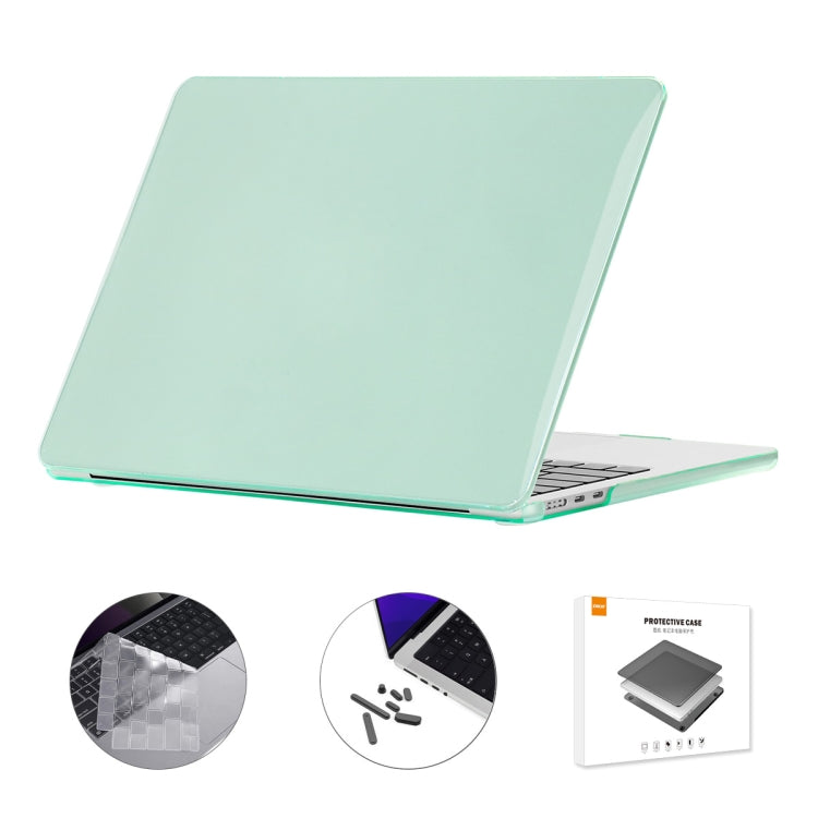 For MacBook Air 15.3 A2941 ENKAY US Version 3 in 1 Crystal Protective Case with TPU Keyboard Film & Anti-dust Plugs(Light Green) - MacBook Air Cases by ENKAY | Online Shopping South Africa | PMC Jewellery