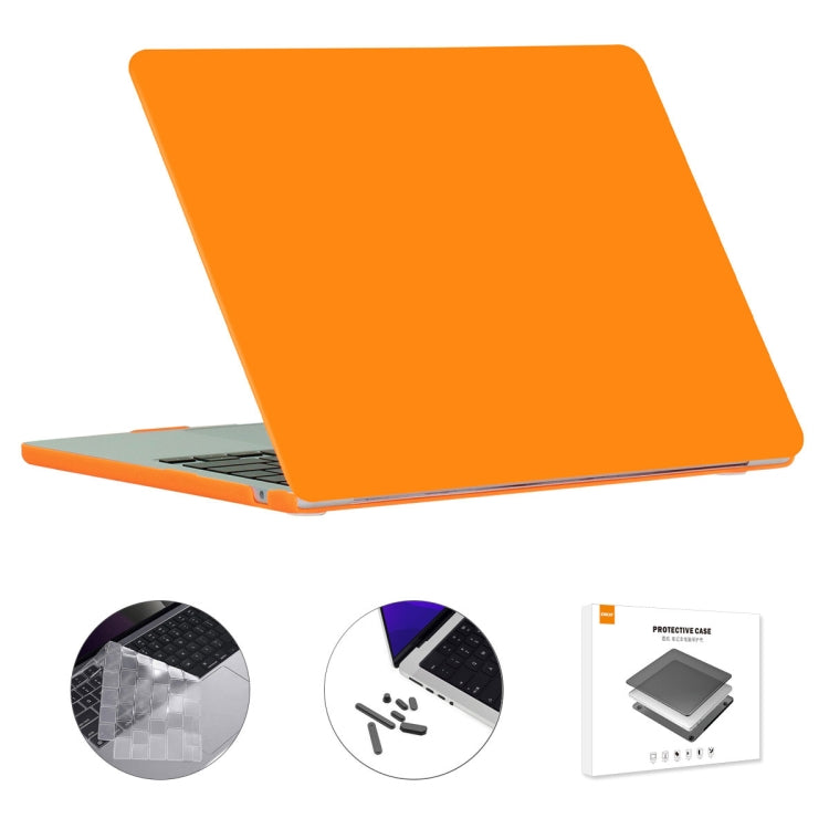 For MacBook Air 15.3 A2941 ENKAY EU Version 3 in 1 Matte Protective Case with TPU Keyboard Film & Anti-dust Plugs(Orange) - MacBook Air Cases by ENKAY | Online Shopping South Africa | PMC Jewellery | Buy Now Pay Later Mobicred