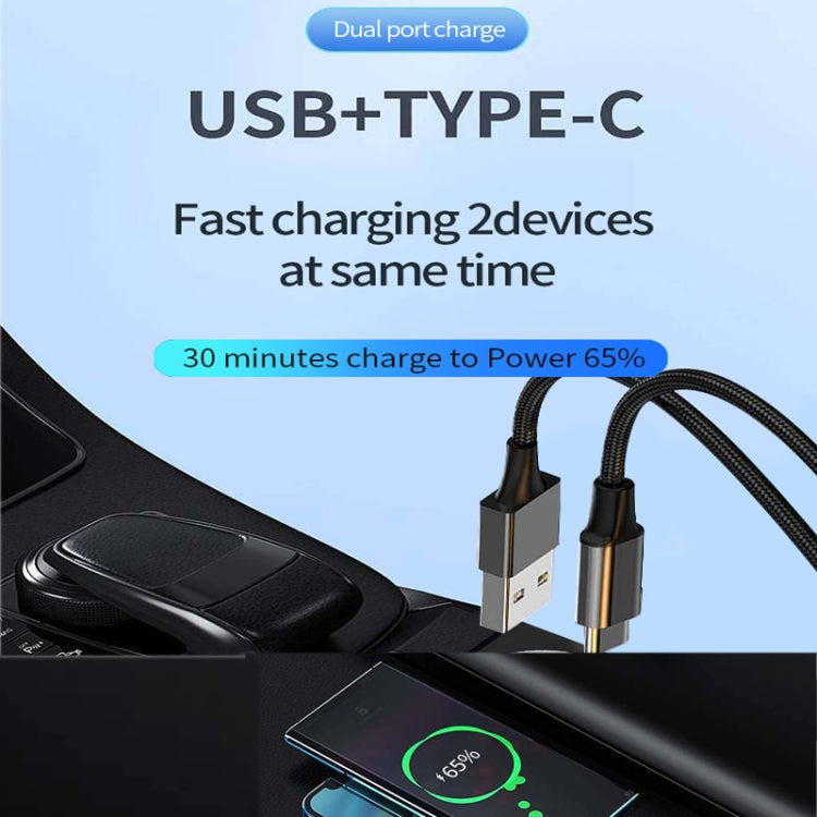 P35 48W PD30W+QC3.0 18W USB Transparent Car Quick Charge(Transparent Blue) - Car Charger by PMC Jewellery | Online Shopping South Africa | PMC Jewellery